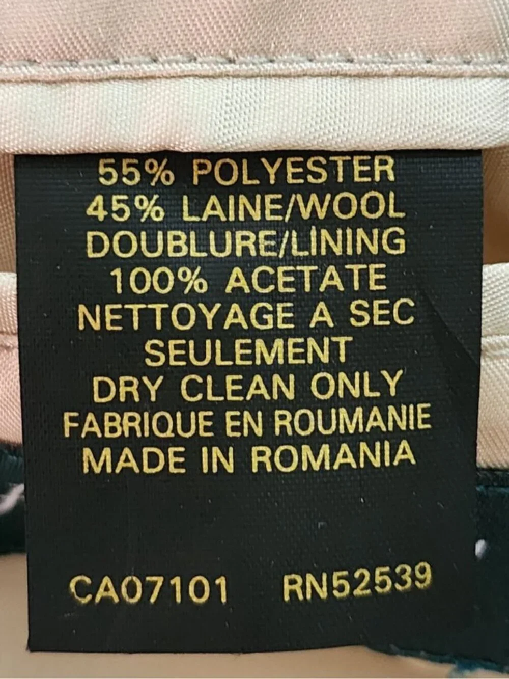 Hunt Club Yellow Checks 45% Wool Blazer Sport Coat